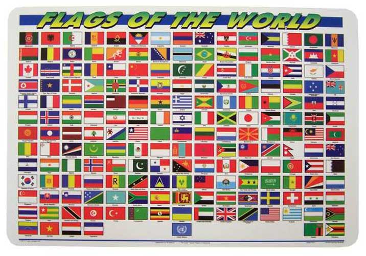 Flags of the World Placemat – Love to Learn
