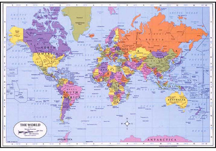 World Map Placemat