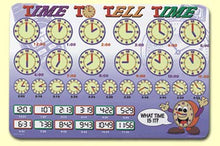 Load image into Gallery viewer, Learn About Money + Time to Tell Time - 2 Placemats
