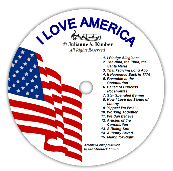 Songs CD for I Love America