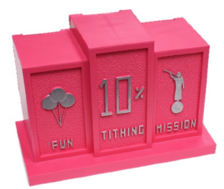 Pink Tithing Bank, 3 slots